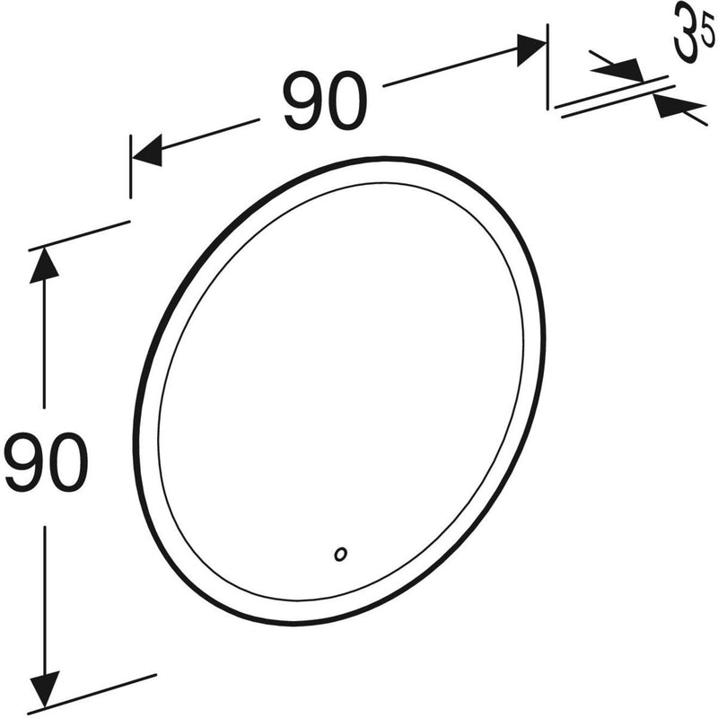 Peili Geberit Option Round 900x900x35 mm - KarelianStore