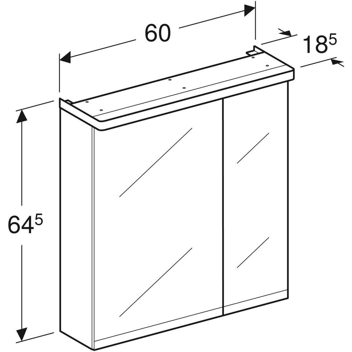 Peilikaappi IDO Glow 600 Valkoinen Oikea - KarelianStore
