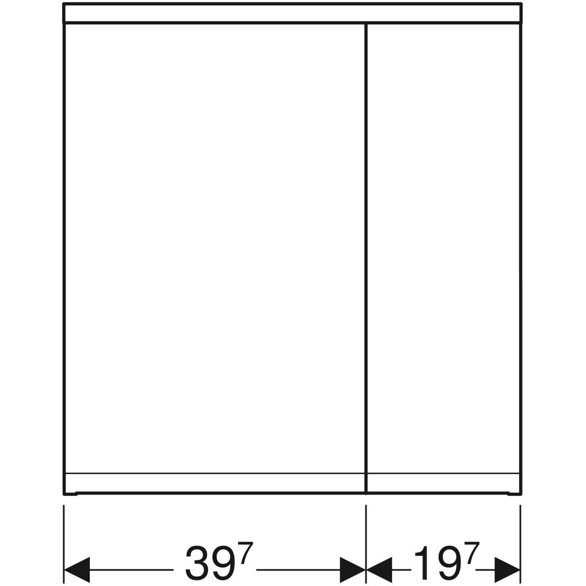Peilikaappi IDO Glow 600 Valkoinen Oikea - KarelianStore