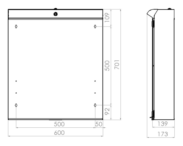 Peilikaappi Polaria Lumena 600 Oikea LED - valaisimella - KarelianStore