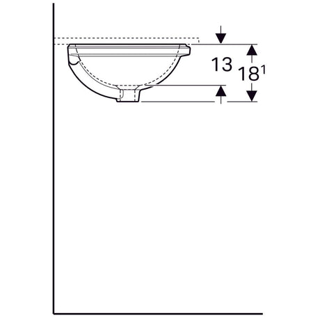 Pesuallas Geberit Variform 405x420x180 mm Tason Alle - KarelianStore