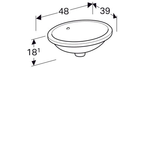 Pesuallas Geberit Variform 495x420x180 mm Tason Alle - KarelianStore