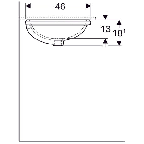 Pesuallas Geberit Variform 625x490x180 mm Tason Alle - KarelianStore