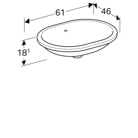 Pesuallas Geberit Variform 625x490x180 mm Tason Alle - KarelianStore