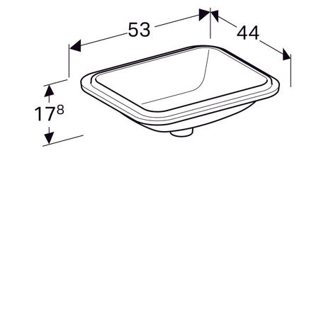 Pesuallas Geberit Variform Keratect 530x178x440 mm Tason Alle Ilman ylivuotoa - KarelianStore