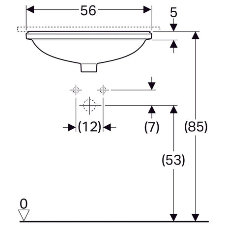 Pesuallas Geberit Variform Keratect 560x460x180 mm Tason Alle - KarelianStore