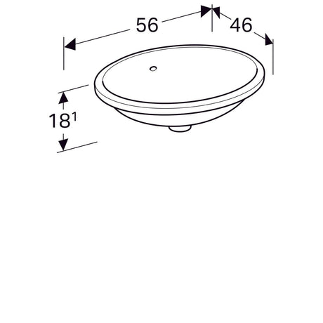 Pesuallas Geberit Variform Keratect 560x460x180 mm Tason Alle - KarelianStore