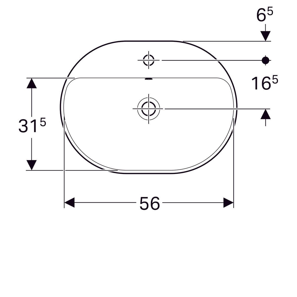 Pesuallas Geberit Variform Keratect 600x450x178 mm - KarelianStore