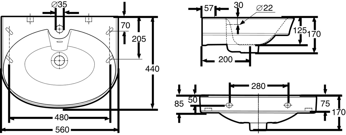 Pesuallas IDO Glow pyöristetty - KarelianStore