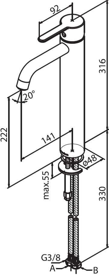 Pesuallashana Damixa SIlhouet L 74013.55 Harjattu Grafiitinharmaa - KarelianStore