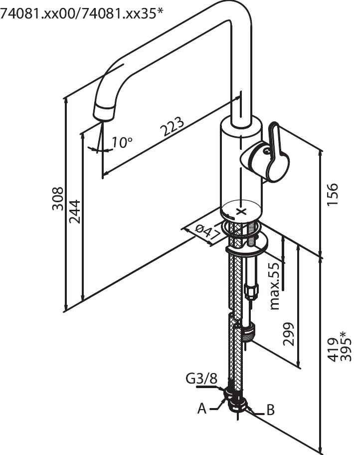 Pesuallashana Damixa SIlhouet S 74021.55 Harjattu Grafiitinharmaa - KarelianStore