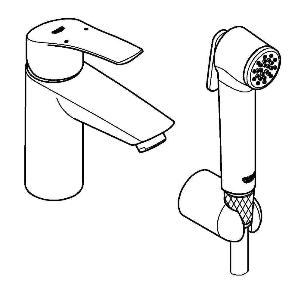 Pesuallashana Grohe 23124003 Hygien Bideesuihkulla - KarelianStore