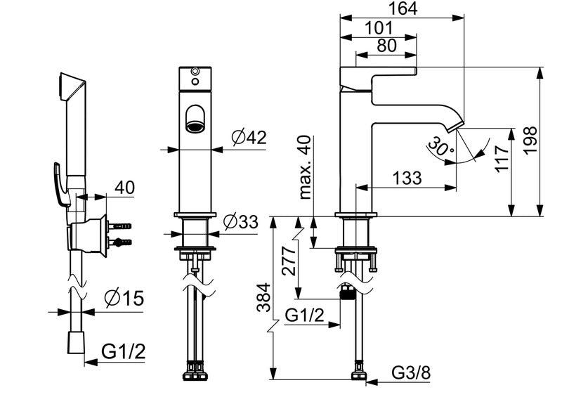 Pesuallashana Oras Optima Style 2606FH - 33 Bidee - suihkulla - KarelianStore
