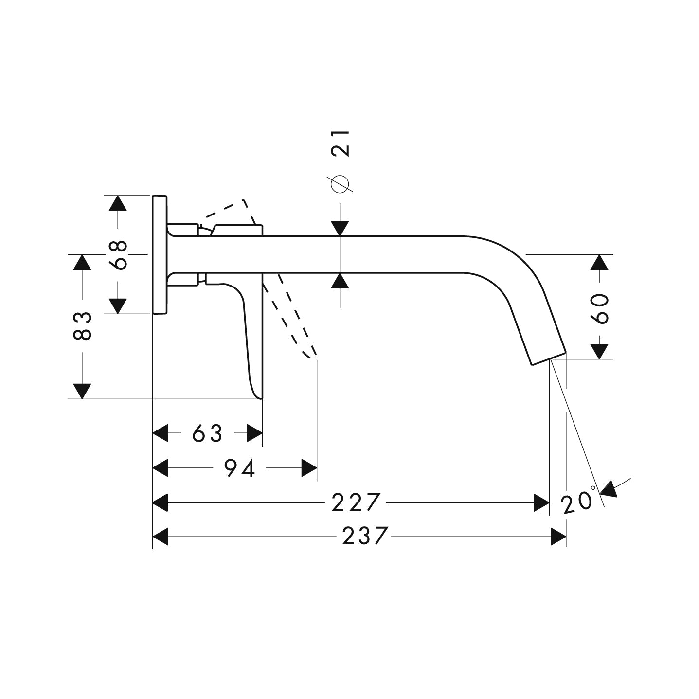 Piiloasennushanan Pintaosa Hansgrohe Axor Cittterio M 34115000 - KarelianStore