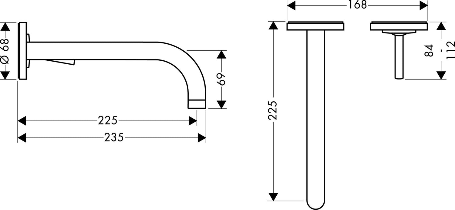Piiloasennushanan Pintaosa Hansgrohe Axor UNO2 38116000 - KarelianStore
