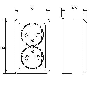Pistorasia ABB Jussi Pinta 2 - osainen 402EAP 10 kpl - KarelianStore