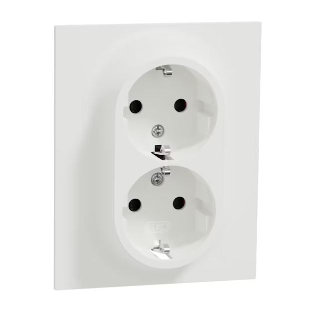 Pistorasia ELKO One 2S 16A IP21 UPJ Valkoinen - KarelianStore