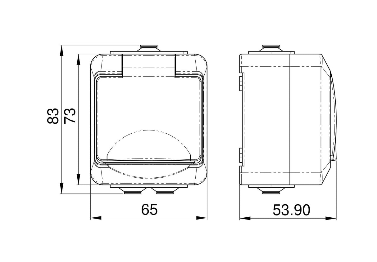 Pistorasia Opal Pinta 1 - osainen IP44 PPR Musta - KarelianStore