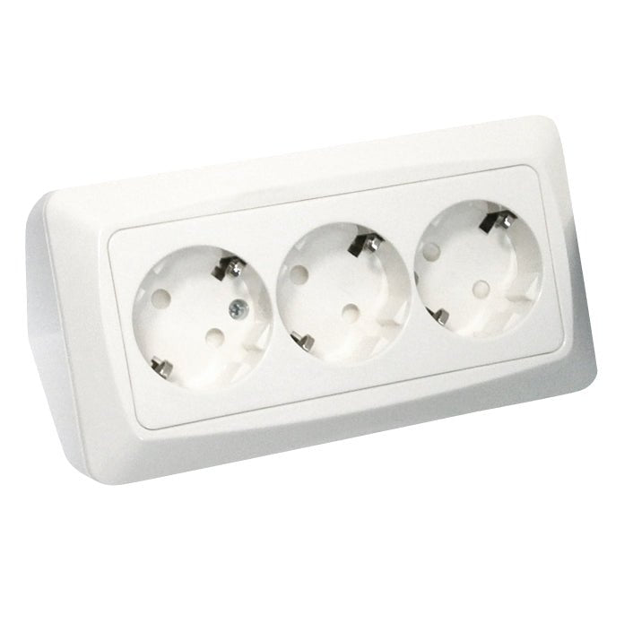 Pistorasia Opal Pinta 3 - osainen 16A 250V IP20 Maadoitettu Kulma - KarelianStore