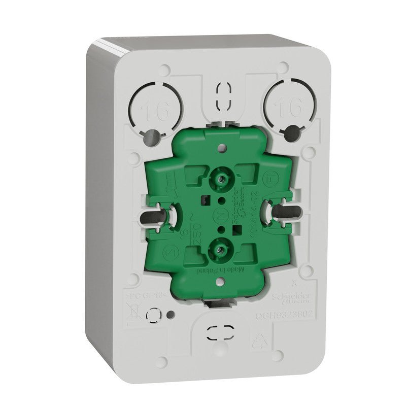 Pistorasia Schneider Electric Exxact 2 - osainen 16A IP21 PPJ 2x Valkoinen - KarelianStore