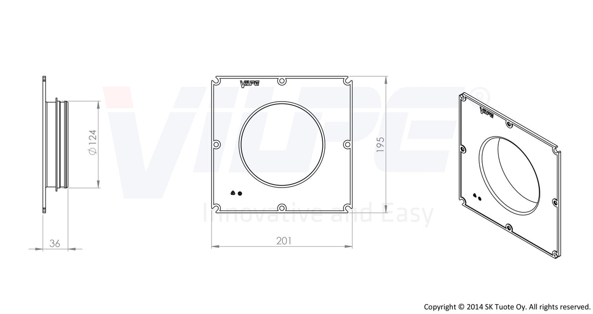 Putkiyhde VILPE Monitoimi - säleikkö 125 240x240 - KarelianStore