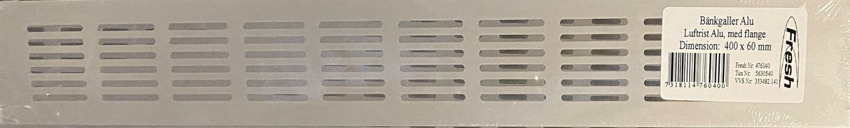 Siirtoilmasäleikkö Fresh 400X60 mm Alumiini - KarelianStore