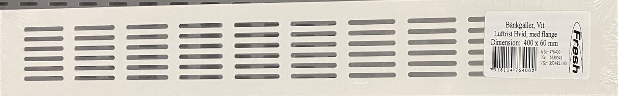 Siirtoilmasäleikkö Fresh 400X60 mm Valkoinen - KarelianStore
