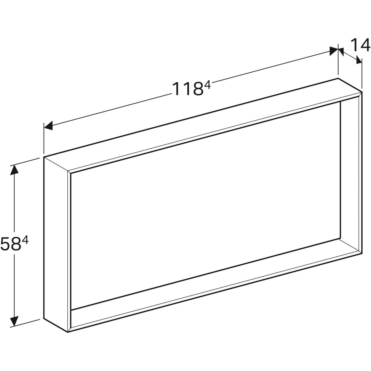 Tasopeili Geberit Citterio 1184x584x140 mm Tammi Harmaanruskea - KarelianStore