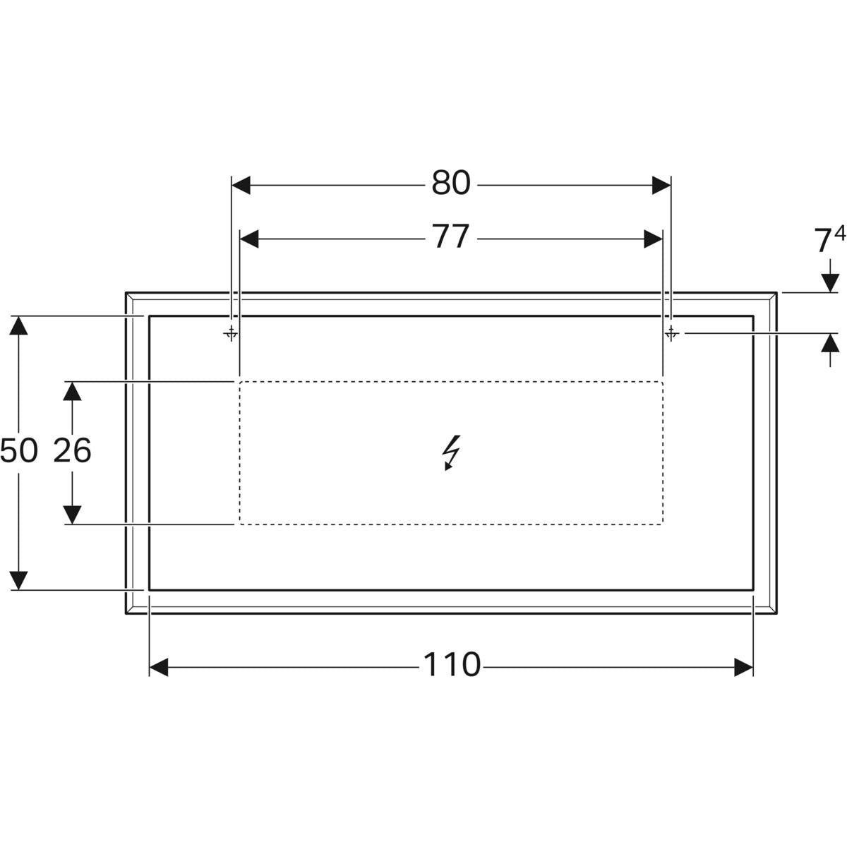 Tasopeili Geberit Citterio 1184x584x140 mm Tammi Harmaanruskea - KarelianStore