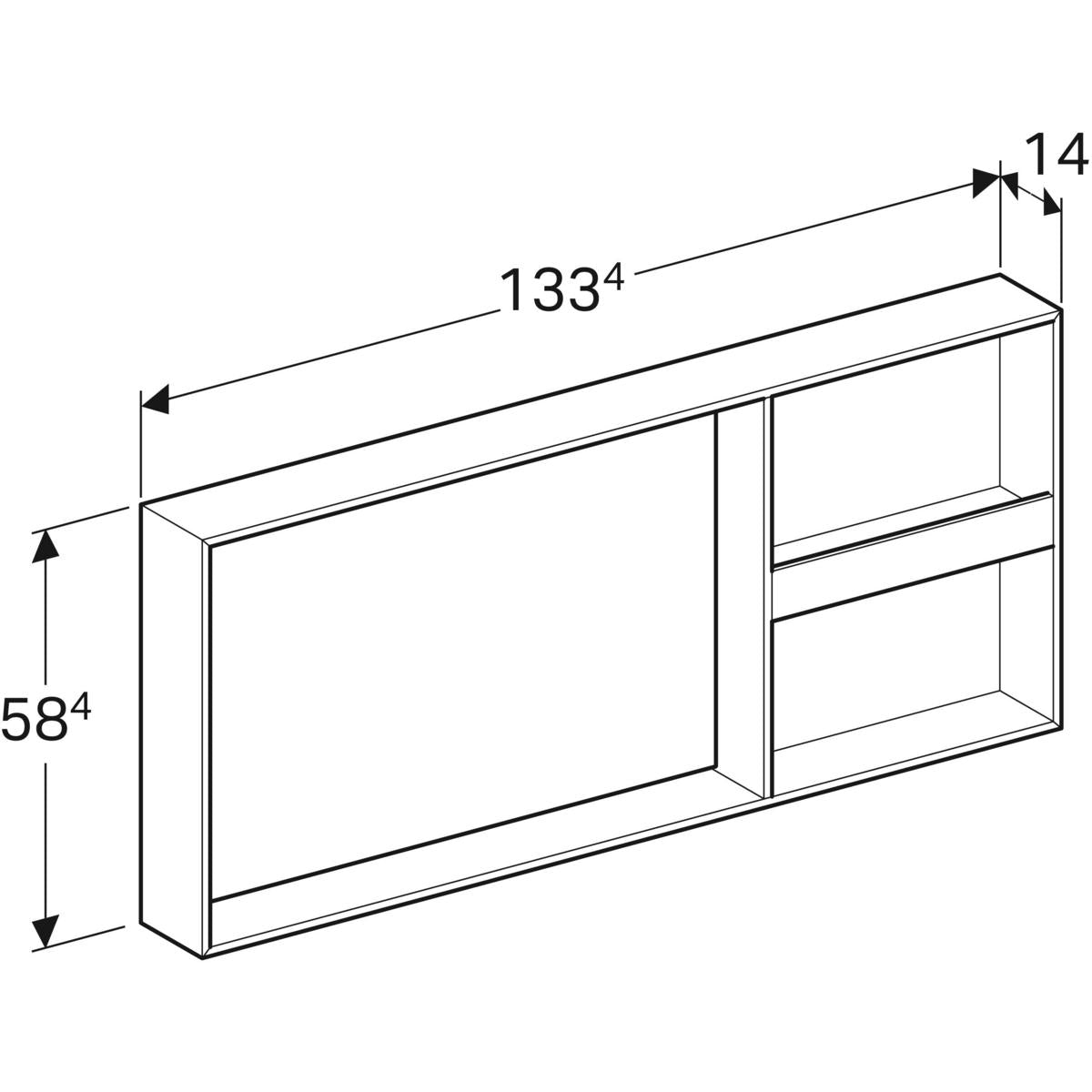 Tasopeili Geberit Citterio 1334x584x140 mm Tammi Harmaanruskea - KarelianStore