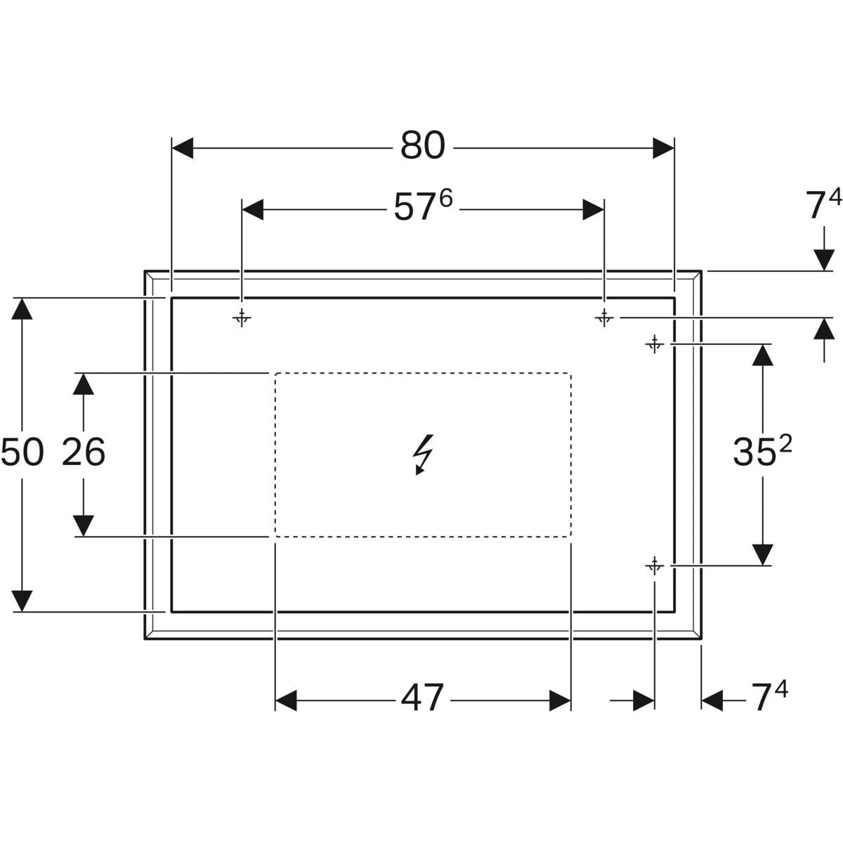 Tasopeili Geberit Citterio 884x584x140 mm Tammi Beige - KarelianStore