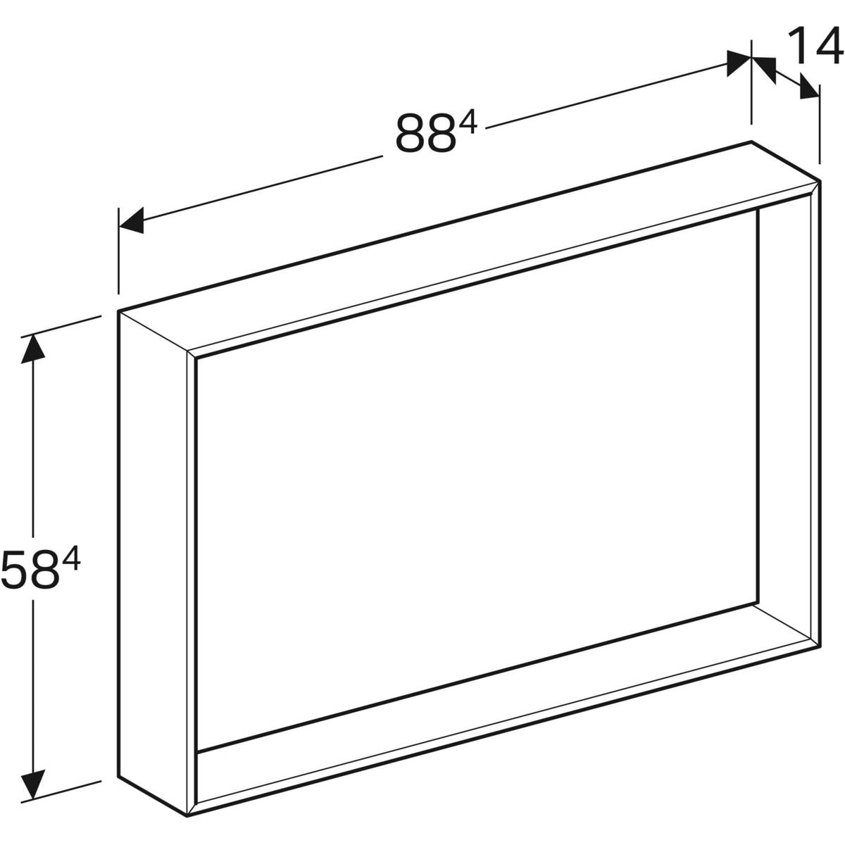 Tasopeili Geberit Citterio 884x584x140 mm Tammi Harmaanruskea - KarelianStore