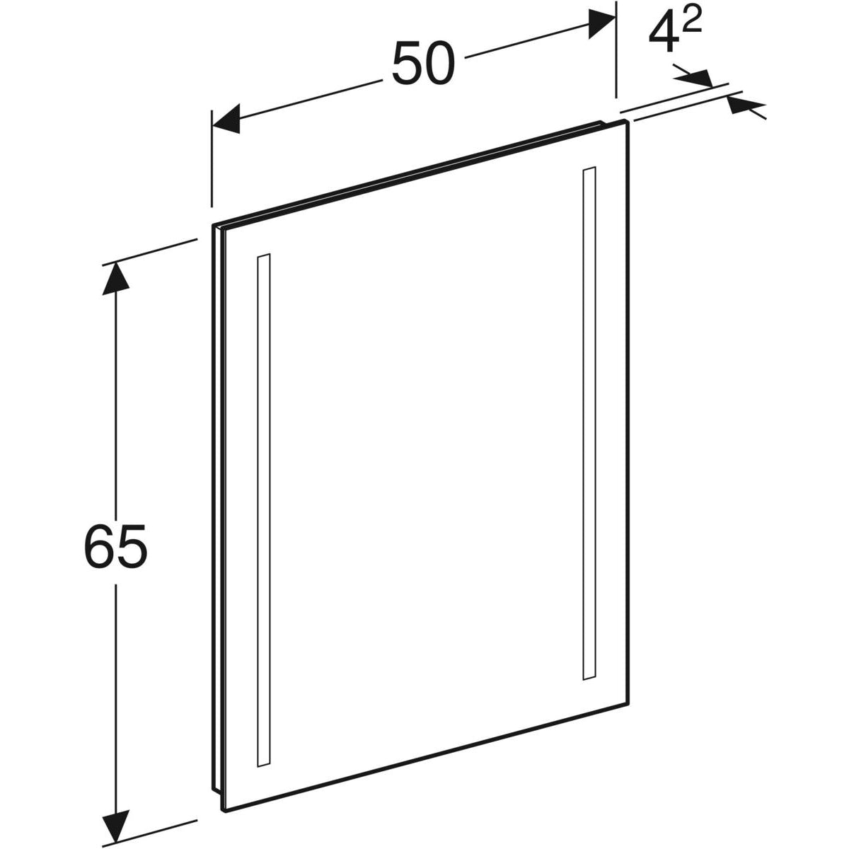 Tasopeili Geberit Option Basic 500x650 mm - KarelianStore