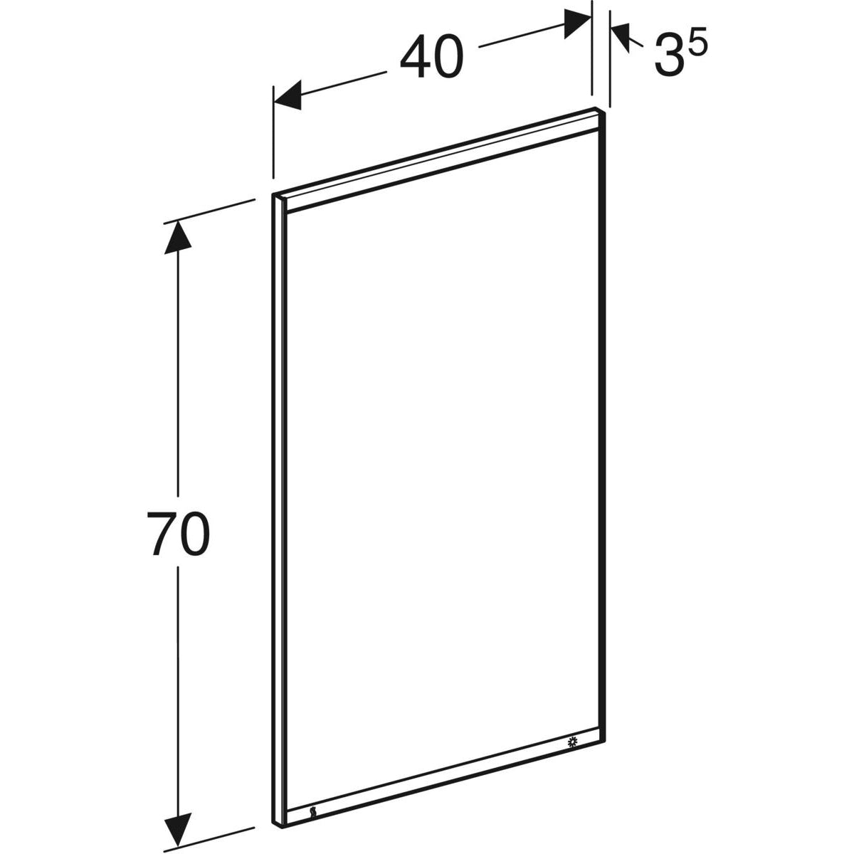 Tasopeili Geberit Option Plus 400x700 mm - KarelianStore