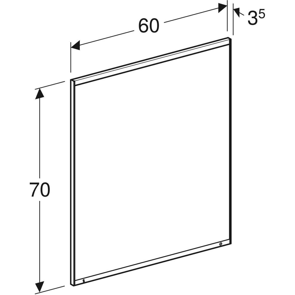Tasopeili Geberit Option Plus 600x700 mm - KarelianStore
