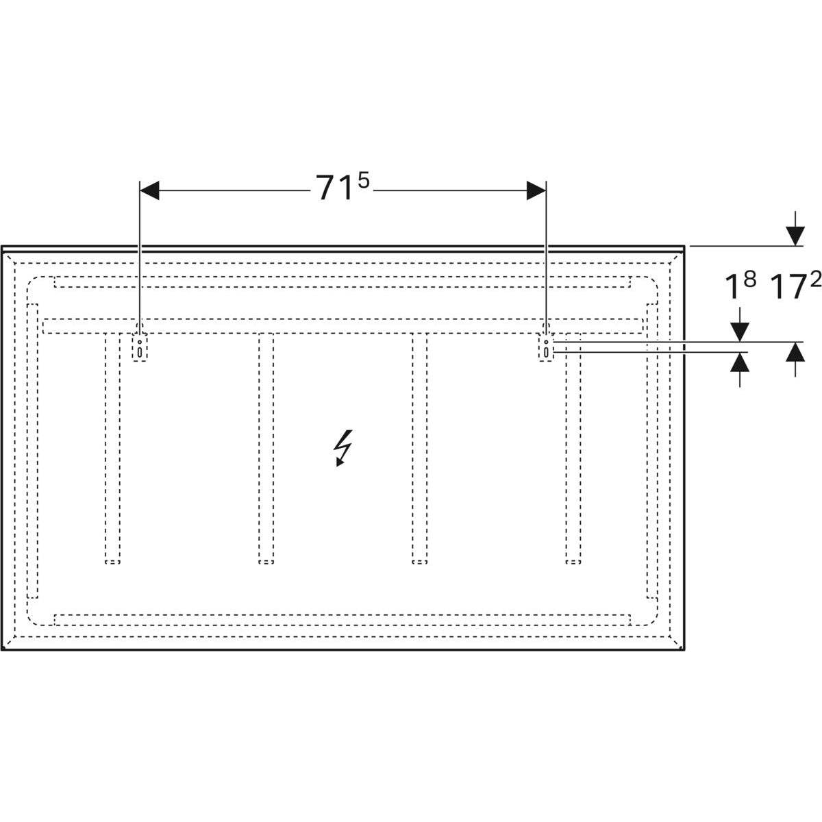 Tasopeili Geberit Xeno2 1200x710 mm - KarelianStore