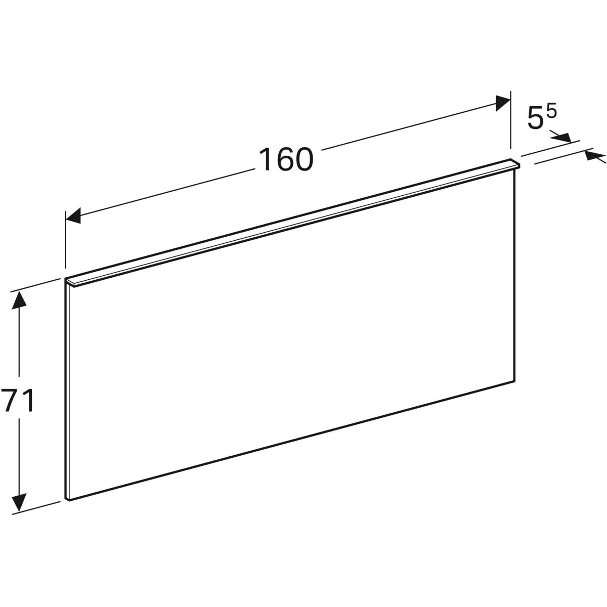 Tasopeili Geberit Xeno2 1600x710 mm - KarelianStore