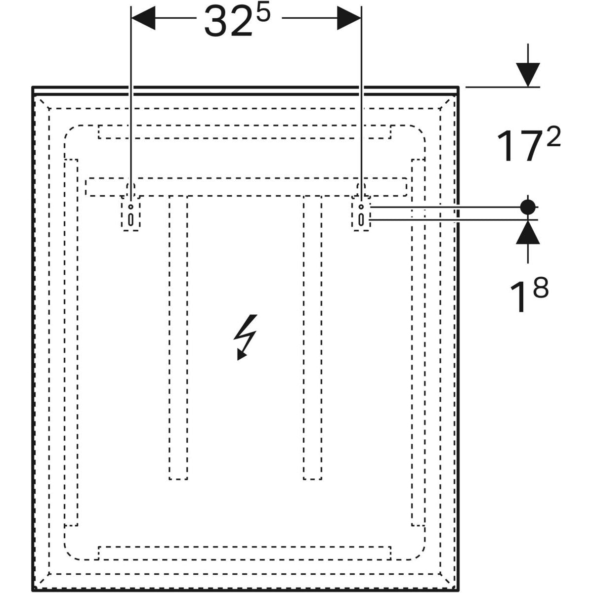Tasopeili Geberit Xeno2 600x710 mm - KarelianStore