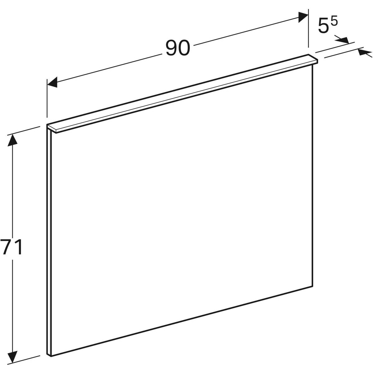 Tasopeili Geberit Xeno2 900x710 mm - KarelianStore