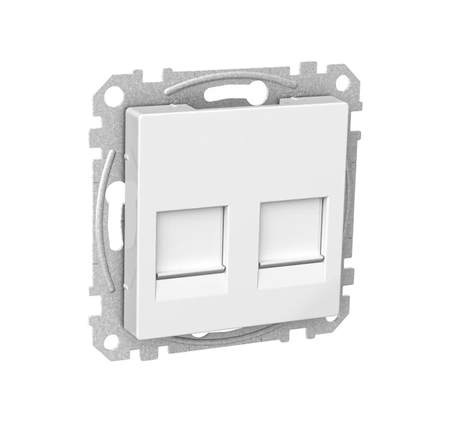 Telerasia Schneider Electric Exxact 2x Keystone RED Valkoinen - KarelianStore