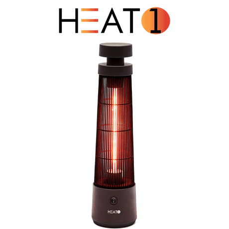 Terassilämmitin ECO high - line pöydänalusmalli "Cone" 1200W, musta HEAT1 - KarelianStore