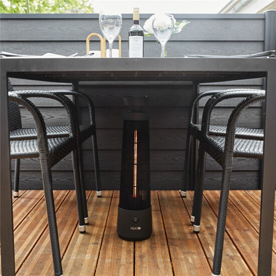 Terassilämmitin ECO high - line pöydänalusmalli "Cone" 1200W, musta HEAT1 - KarelianStore