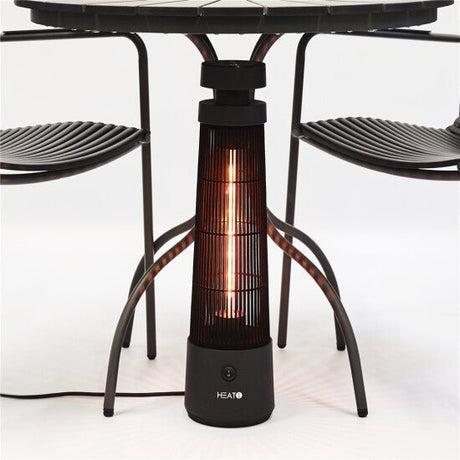 Terassilämmitin ECO high - line pöydänalusmalli "Cone" 1200W, musta HEAT1 - KarelianStore