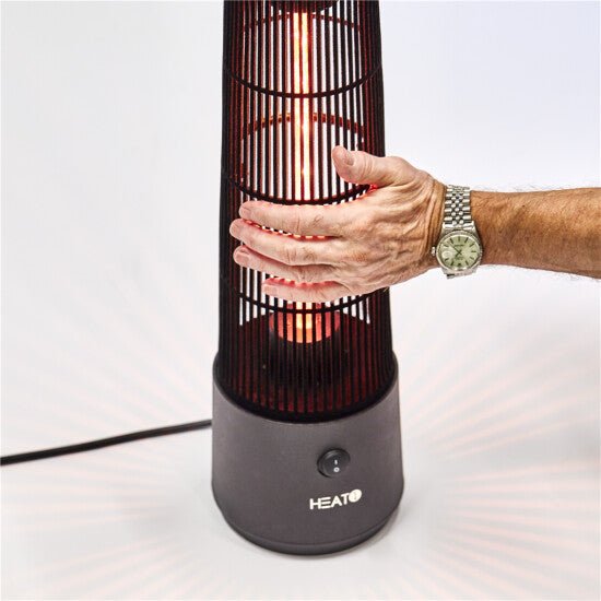 Terassilämmitin ECO high - line pöydänalusmalli "Cone" 1200W, musta HEAT1 - KarelianStore