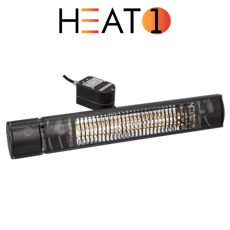 Terassilämmitin ECO plus - line 2000 W, oskilloiva, musta HEAT1 - KarelianStore