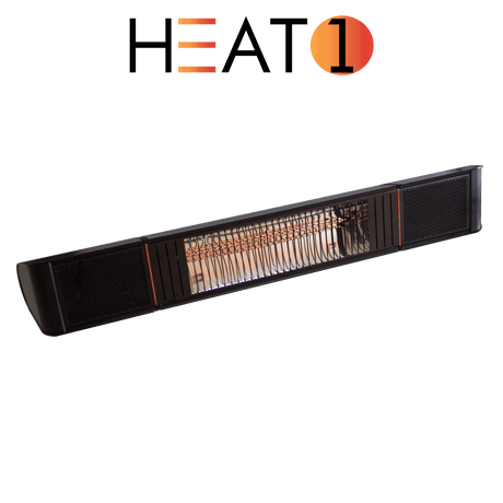 Terassilämmitin ECO pro - line 2000W, BT - sovellus ja kaiuttimet, musta HEAT1 - KarelianStore