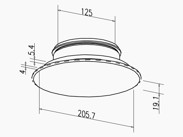 Tuloilmahajotin Climecon LINE - 125 - KarelianStore