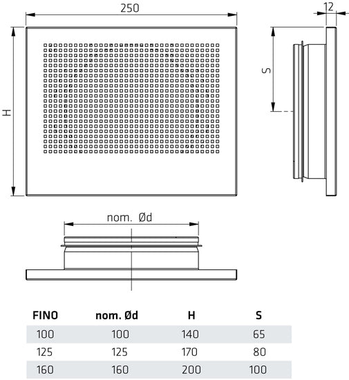 Tuloilmaventtiili Climecon FINO - 100 - KarelianStore