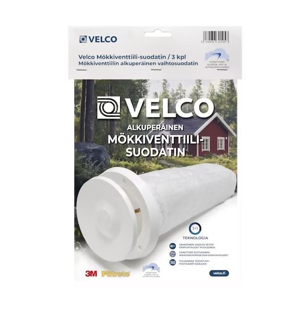 Vaihtosuodatin Velco Mökkiventtiili 3 kpl - KarelianStore