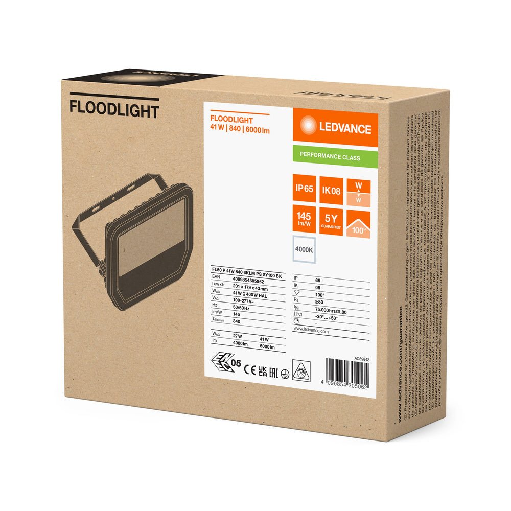 Valonheitin Ledvance Floodlight PFM FL50 IP66 6000LM 840 SY ML B - KarelianStore